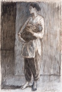 Arsalan Naqvi, 14 x 21 Inch, Charcoal on Paper, Figurative Painting, AC-ARN-202